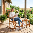 Acacia Wood Oversized Rocking Chair with High Back by DirectDeals