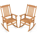 Acacia Wood Oversized Rocking Chair with High Back by DirectDeals
