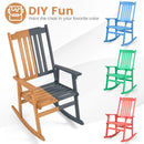 Acacia Wood Oversized Rocking Chair with High Back by LJGDeals