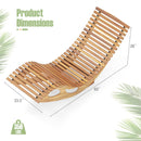 Acacia Wood Patio Rocking Sun Lounger Chaise Lounge with Ergonomic Curved Seat by LJGDeals