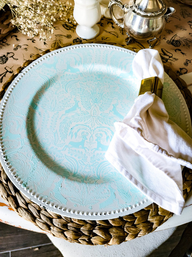 Acanthus Ram - Mesh Stencil 12x12