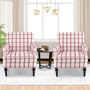 Modern Upholstered Padded Accent Chair with Rubber Wood Legs by LJGDeals