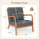 Accent Chair Corduroy Upholstered Lounge Chair with Lumbar Pillow by LJGDeals