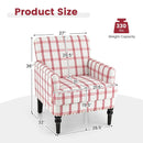 Modern Upholstered Padded Accent Chair with Rubber Wood Legs by LJGDeals