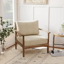 Modern Accent Chair with Solid Rubber Wood Armrests by DirectDeals