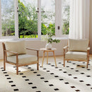Modern Accent Chair with Solid Rubber Wood Armrests by DirectDeals