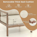 Modern Accent Chair with Solid Rubber Wood Armrests by DirectDeals