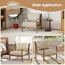 Modern Accent Chair with Solid Rubber Wood Armrests by DirectDeals
