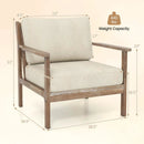 Modern Accent Chair with Solid Rubber Wood Armrests by DirectDeals