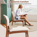 Accent Chairs Set of 2 with Side Table and Solid Wood Frame