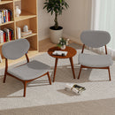 Accent Chairs Set of 2 with Side Table and Solid Wood Frame by LJGDeals