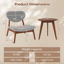 Accent Chairs Set of 2 with Side Table and Solid Wood Frame