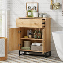 Accent Floor Storage Cabinet with Rattan Doors and Drawer-Natural by LJGDeals