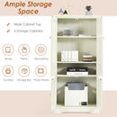 Accent Storage Cabinet Adjustable Shelves-White