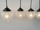 Antique Glass Dining Room Rectangular Pendant Chandelier Ceiling Light