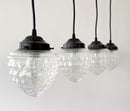 Antique Glass Dining Room Rectangular Pendant Chandelier Ceiling Light