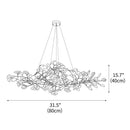 Acrylic Ginkgo Leaf Chandelier 31.5"