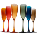 Unbreakable Pastel Color Acrylic Champagne Flutes Glasses | Set of 6