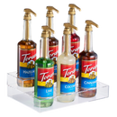 Acrylic Bottle Holder, Coffee Syrup Rack Display Case | 2-Tiered 6 Bottle