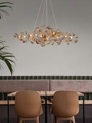 Acrylic Ginkgo Leaf Chandelier 31.5"