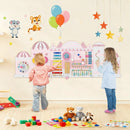 Activity Wall Busy Board Panels for Toddlers Wooden Sensory Board-Pink by LJGDeals