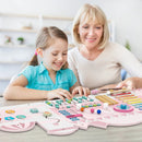 Activity Wall Busy Board Panels for Toddlers Wooden Sensory Board-Pink by LJGDeals