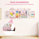 Activity Wall Busy Board Panels for Toddlers Wooden Sensory Board-Pink by LJGDeals
