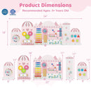 Activity Wall Busy Board Panels for Toddlers Wooden Sensory Board-Pink by LJGDeals
