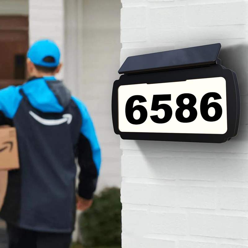 Address Sign House Number Solar Powered BICSSL-11, photo 8 of 11