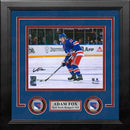 Adam Fox in Action New York Rangers Autographed 8" x 10" Framed Hockey Photo