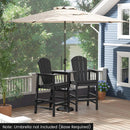 2-Seat Adirondack Chair All-Weather Adirondack Chair with Double Connecting Tray by LJGDeals