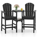 2-Seat Adirondack Chair All-Weather Adirondack Chair with Double Connecting Tray by LJGDeals