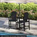 2-Seat Adirondack Chair All-Weather Adirondack Chair with Double Connecting Tray by LJGDeals