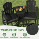 2-Seat Adirondack Chair All-Weather Adirondack Chair with Double Connecting Tray by LJGDeals