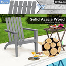 Outdoor Durable Patio Acacia Wood Adirondack Lounge Armchair by LJGDeals