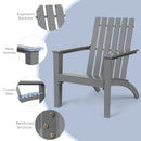 Outdoor Durable Patio Acacia Wood Adirondack Lounge Armchair by LJGDeals