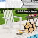 Outdoor Durable Patio Acacia Wood Adirondack Lounge Armchair