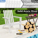 Outdoor Durable Patio Acacia Wood Adirondack Lounge Armchair by LJGDeals