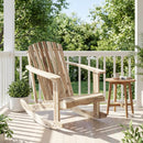 Adirondack Rocking Chair with Slatted Seat and High Fanned Back-Natural by LJGDeals
