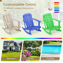 Adirondack Rocking Chair with Slatted Seat and High Fanned Back-Natural by LJGDeals