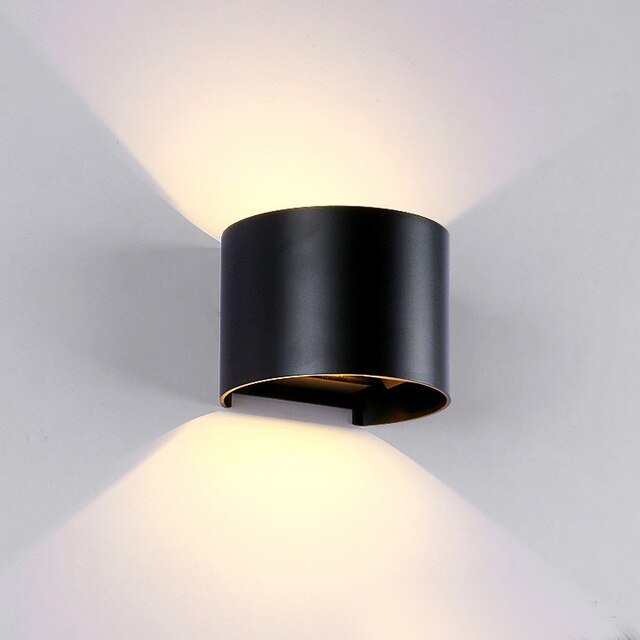 Black/White Outdoor Waterproof Aluminum Cube Shape LED Wall Lamp For Garden