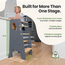 Adjustable Toddler Kitchen Tower with Safety Bars