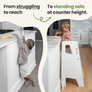 Adjustable Toddler Kitchen Tower with Safety Bars