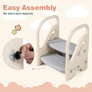 Adjustable 2-Step Kids Helper Stool with Safety Handles and Non-slip Pads for Bedroom by LJGDeals