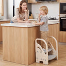 Adjustable 2-Step Kids Helper Stool with Safety Handles and Non-slip Pads for Bedroom by LJGDeals