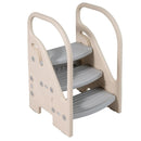 Adjustable 3-Step Helper Stool with Safety Handles and for kids by LJGDeals