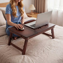Adjustable Bamboo Laptop Desk with Tilting Top by LJGDeals