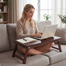 Adjustable Bamboo Laptop Desk with Tilting Top by LJGDeals