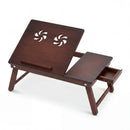 Adjustable Bamboo Laptop Desk with Tilting Top by LJGDeals