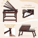 Adjustable Bamboo Laptop Desk with Tilting Top